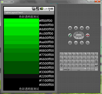 Android学习指南之七：表格布局TableLayout